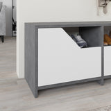 Shoe cabinet Nexus Gray White Melamine 105x47x37 cm