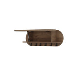 Coat Rack Oval 6-Hook - Hitit - 84x29 cm - With Compartment 