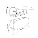 Coat Rack White - Melamine - With Compartment 