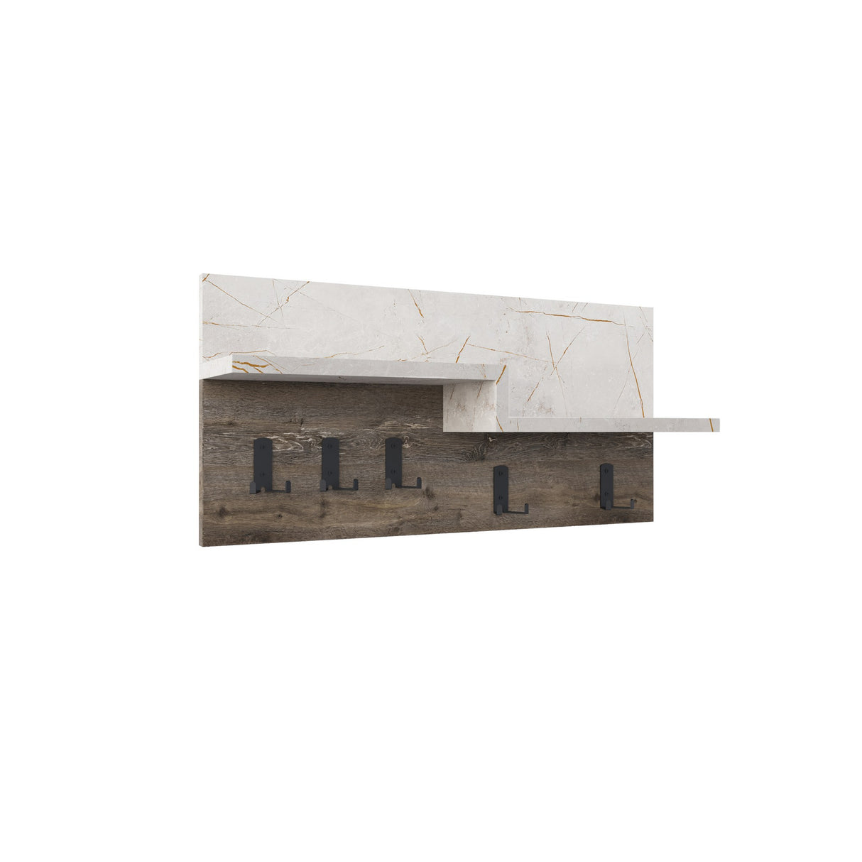 Coat rack 5-Hook Marble look Lagona 