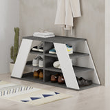 Shoe cabinet Pyramid gray white melamine 105.5x50x37.5 cm