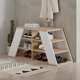 Shoe cabinet Pyramid oak white melamine 105.5x50x37.5 cm