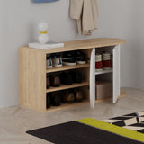 Shoe cabinet Nova Shoe bench oak white melamine 104x50x37 cm