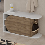 Shoe cabinet Nova Shoe Bench Naturel White Melamine 104x50x37 cm