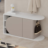 Shoe cabinet Nova Shoe Bench Mokka White Melamine 104x50x37 cm