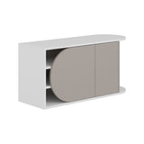 Shoe cabinet Nova Shoe Bench Mokka White Melamine 104x50x37 cm