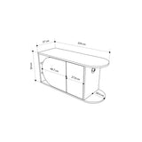 Shoe cabinet Nova Shoe Bench Mokka White Melamine 104x50x37 cm