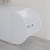 Shoe cabinet Pozy Shoe Bench White Melamine 110x50x40.4 cm