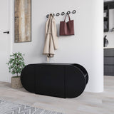 Shoe cabinet Pozy Shoe Bench Black Melamine 110x50x40.4 cm