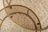 Modern Round Coffee Table Set of 2 Uru Gold - Bronze Glass - 80/60 cm 