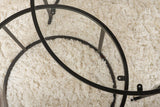 Modern Round Coffee Table Set of 2 Uru Black - Transparent Glass - 80/60 cm 