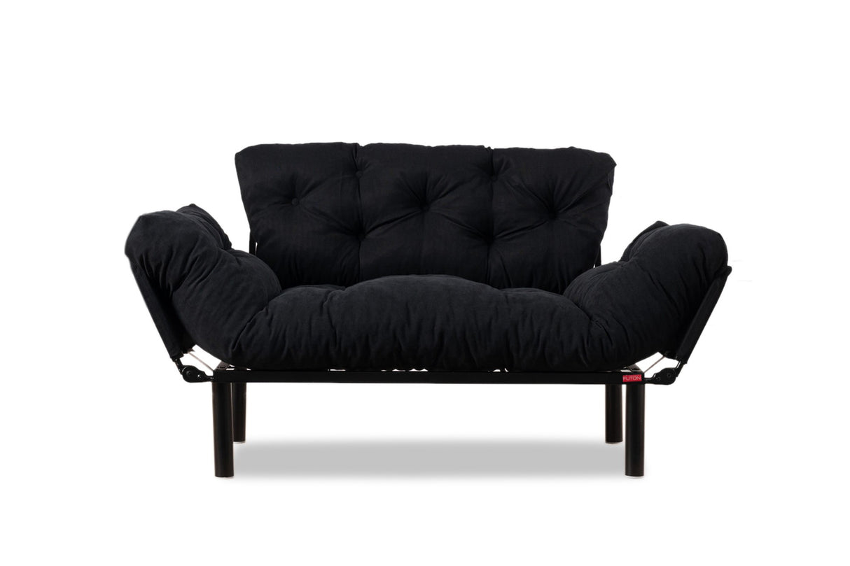 2-seater sofa bed Nitta Black