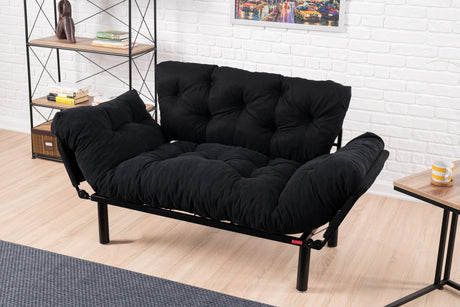 2-seater sofa bed Nitta Black