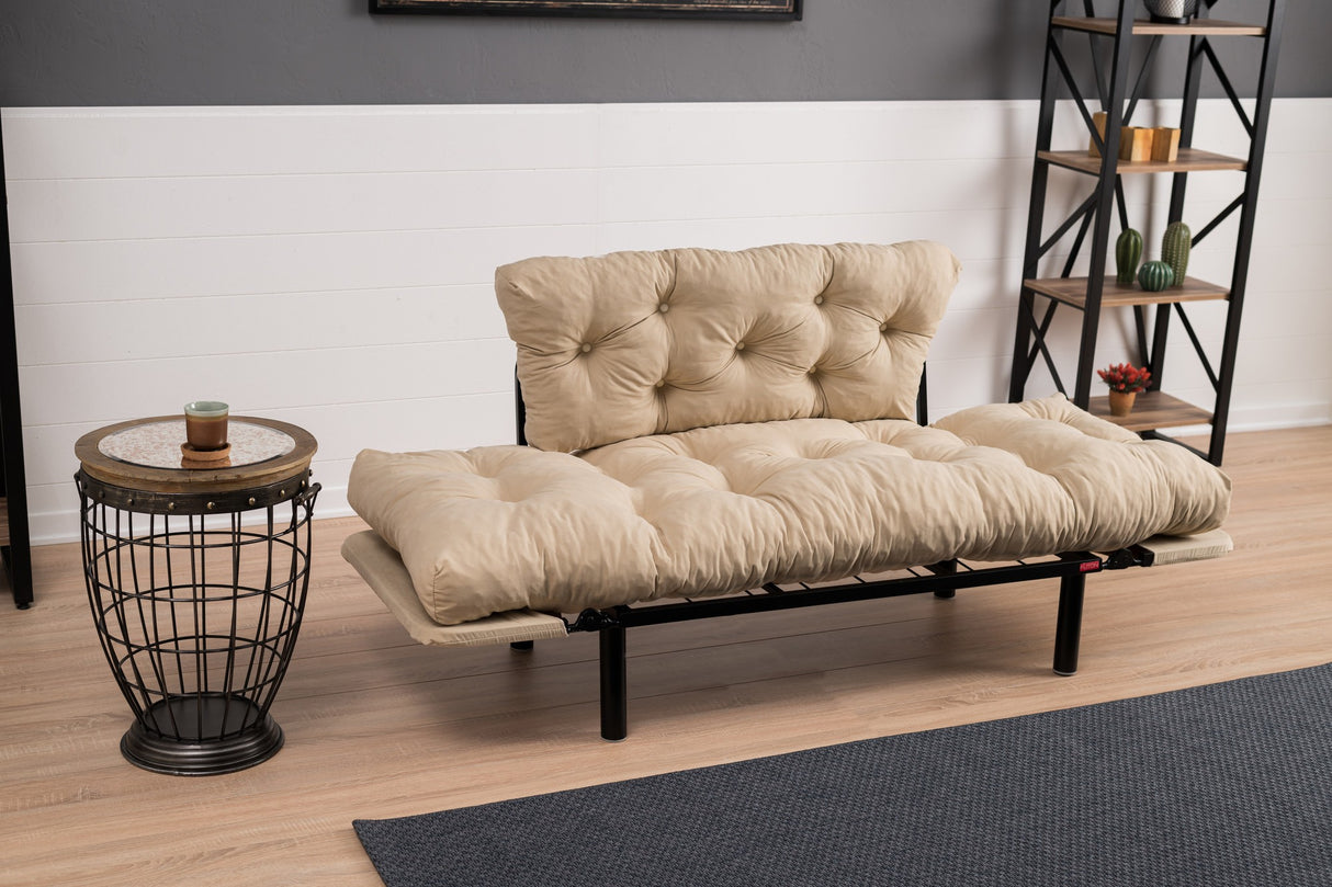 2-seater sofa bed Nitta cream