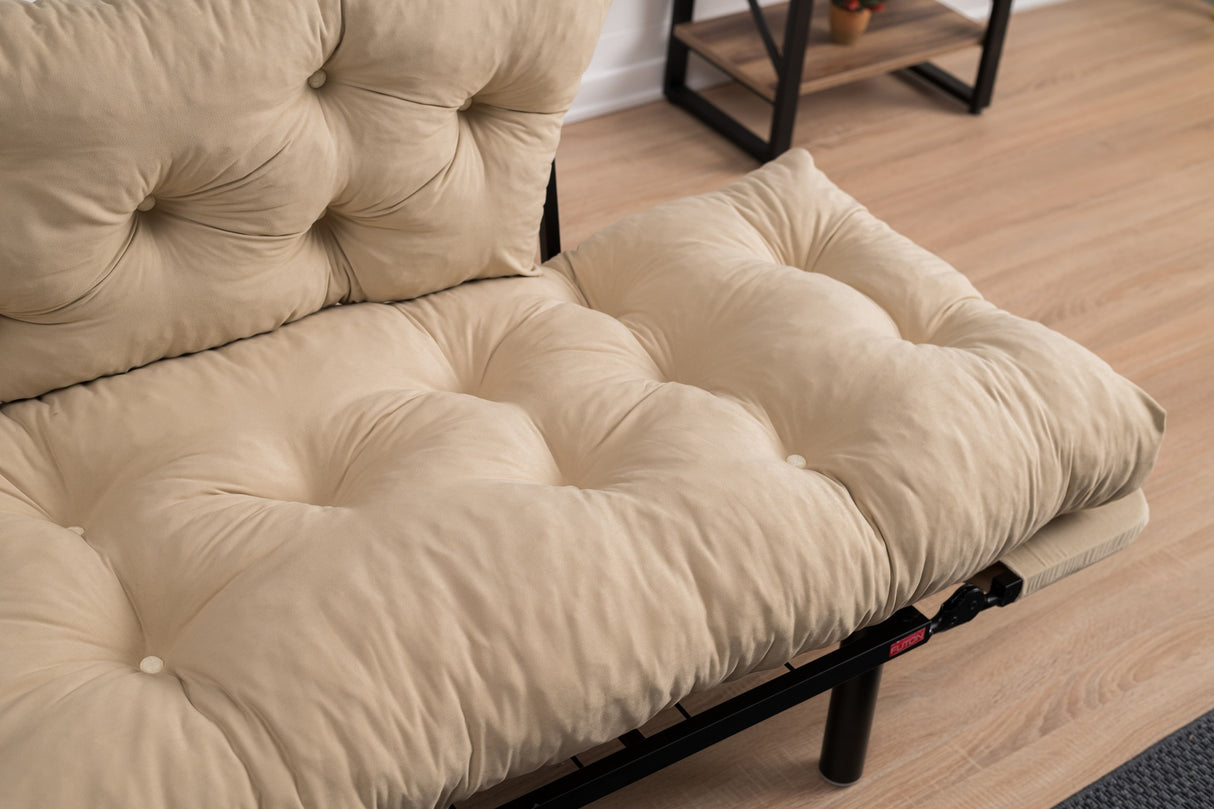 2-seater sofa bed Nitta cream