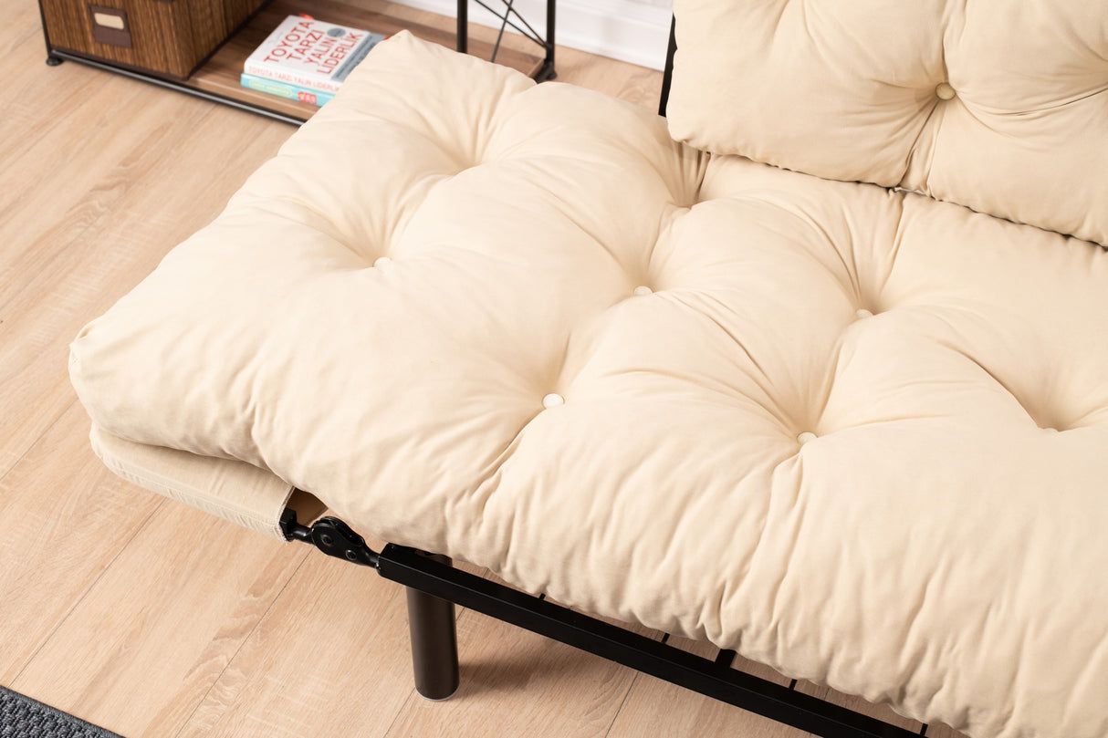 2-seater sofa bed Nitta cream