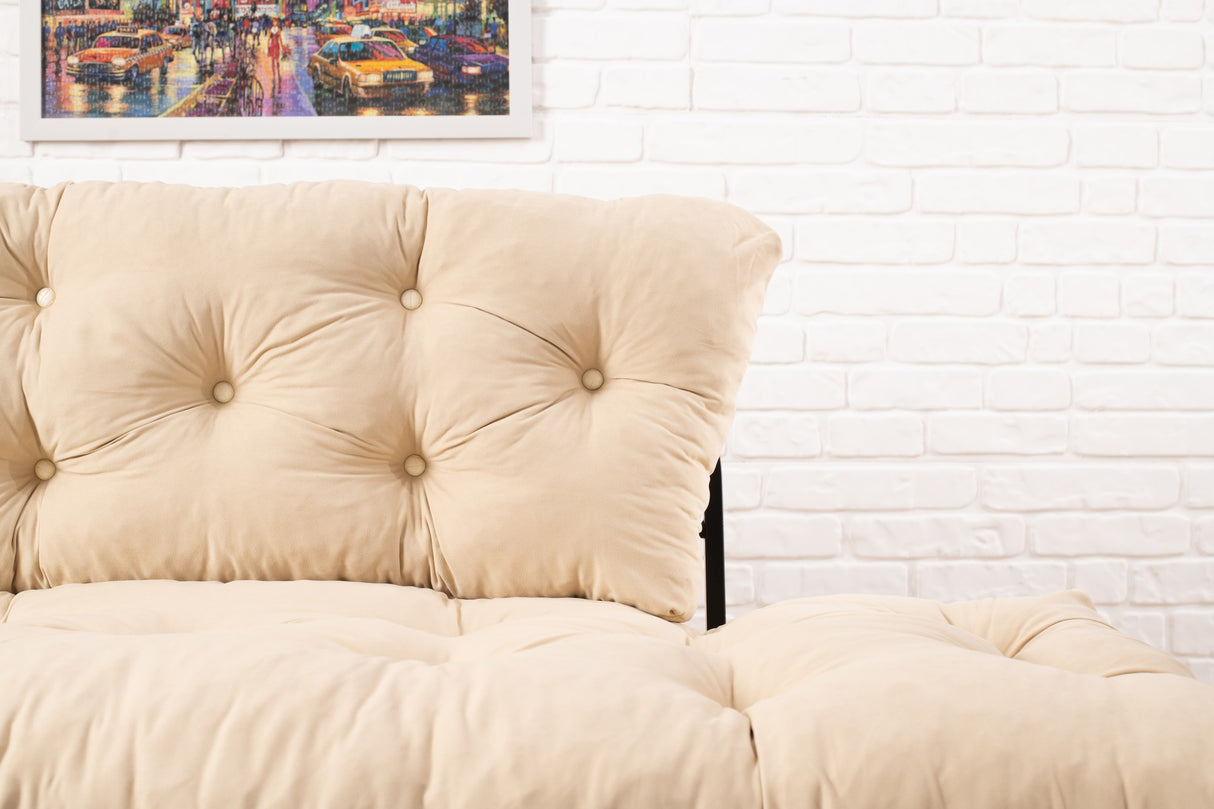 2-seater sofa bed Nitta cream