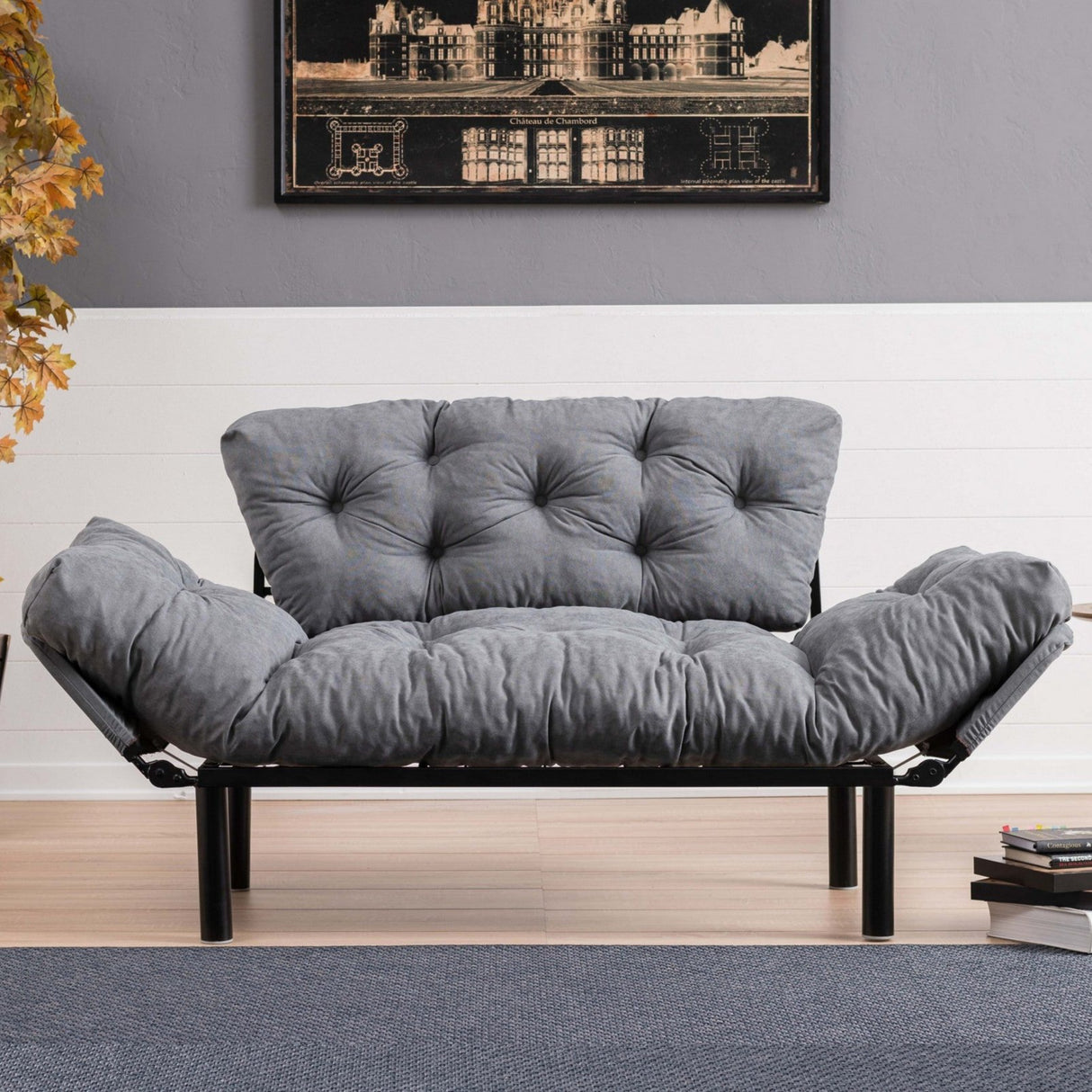 2-seater sofa bed Nitta Gray