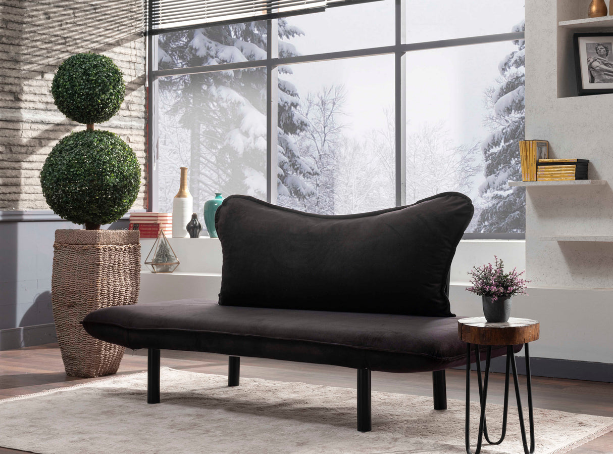 2-seater sofa bed chatto black