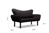 2-seater sofa bed chatto black