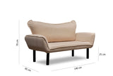 2-seater sofa bed Chatto cream