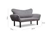 2-seater sofa bed chatto gray