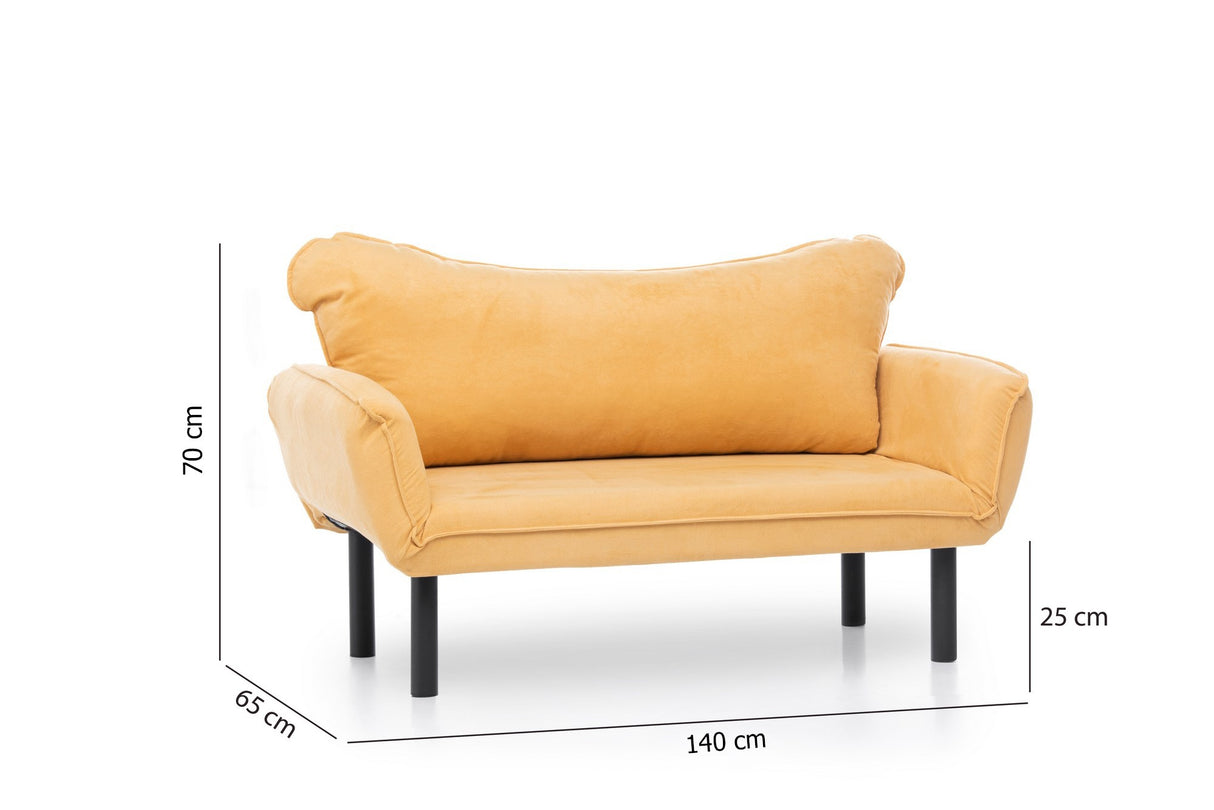 2-seater sofa bed Chatto Mustard