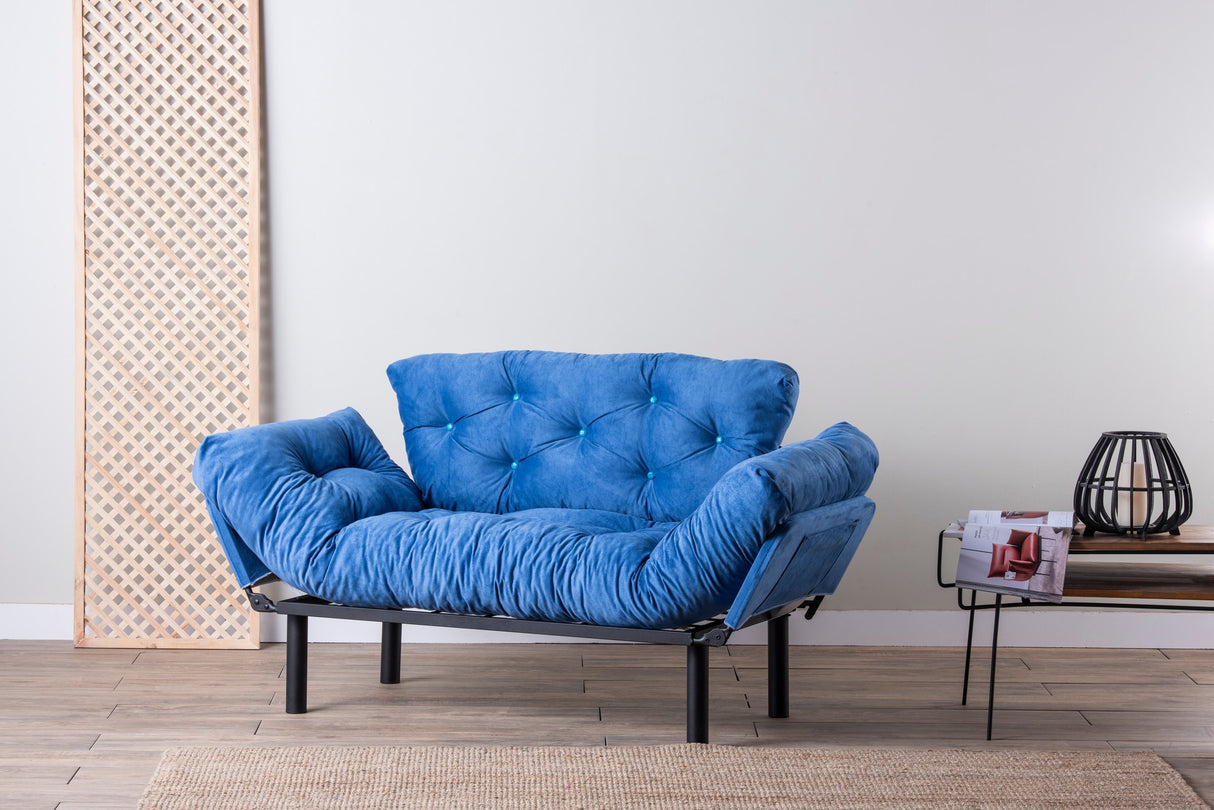 2-seater sofa bed Nitta blue