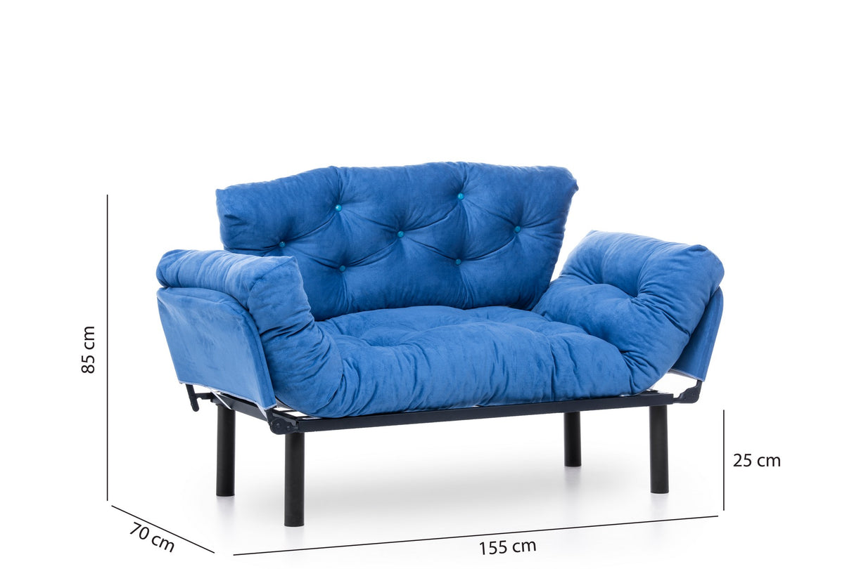 2-seater sofa bed Nitta blue