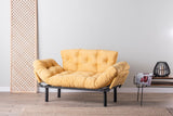 2-seater sofa bed Nitta Mustard