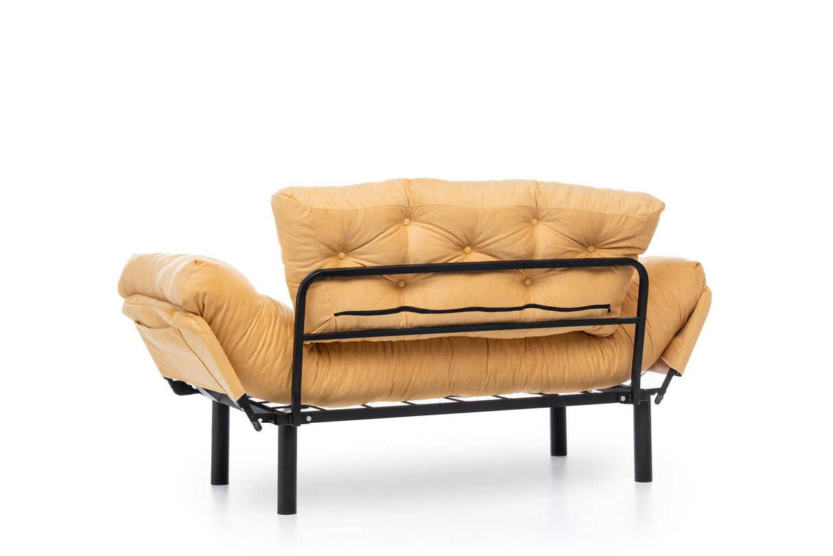 2-seater sofa bed Nitta Mustard