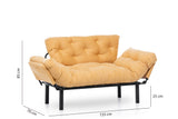 2-seater sofa bed Nitta Mustard