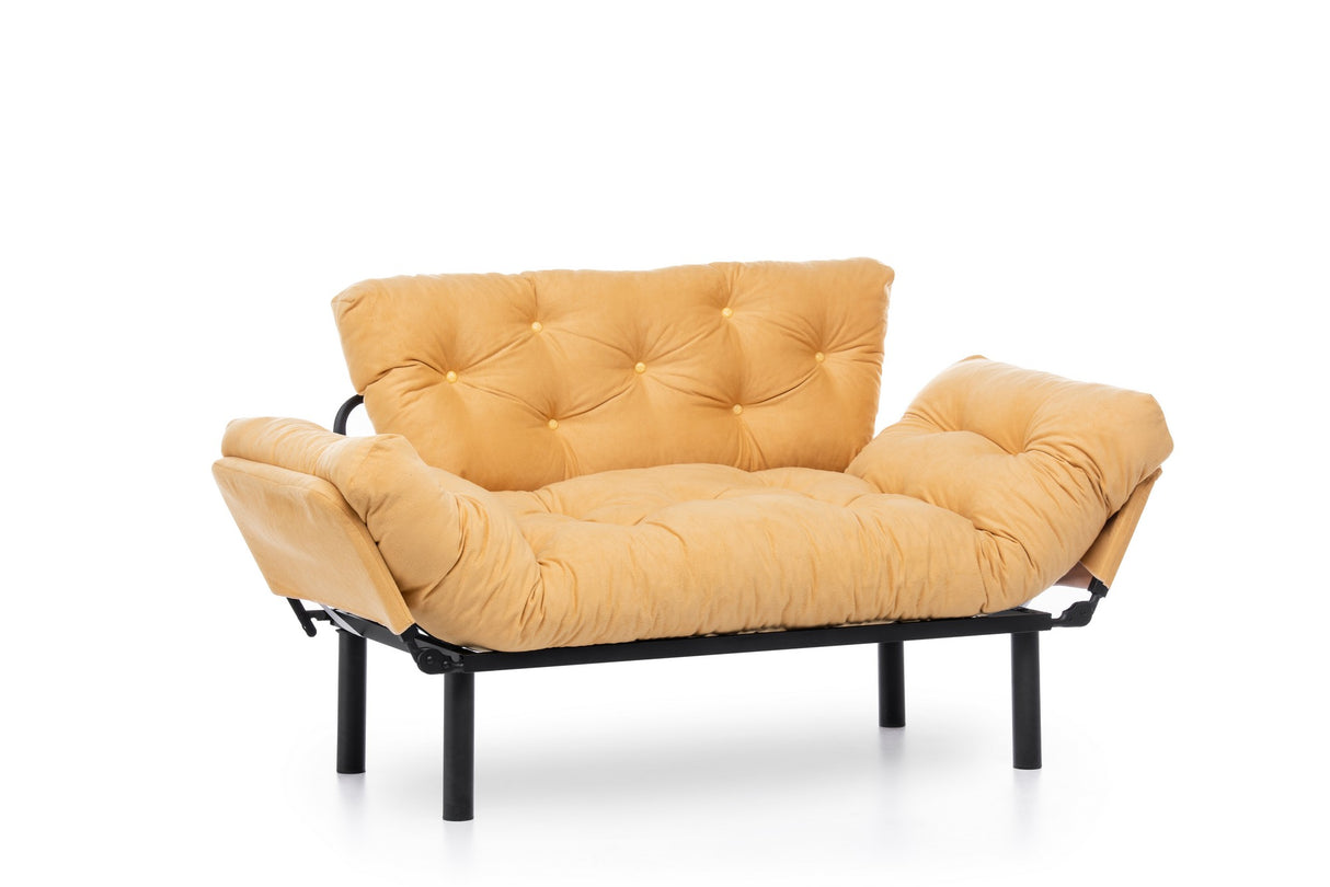 2-seater sofa bed Nitta Mustard