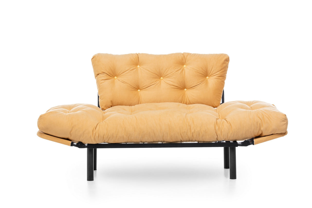 2-seater sofa bed Nitta Mustard