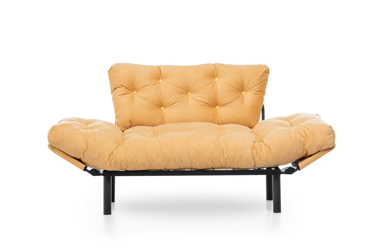 2-seater sofa bed Nitta Mustard