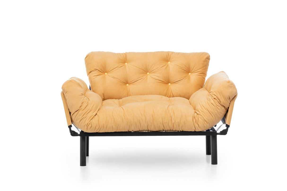 2-seater sofa bed Nitta Mustard