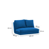 2-seater sofa bed taida blue