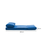 2-seater sofa bed taida blue