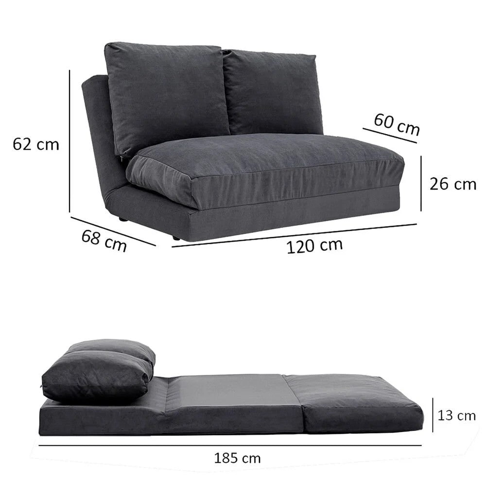 2-seater sofa bed taida gray