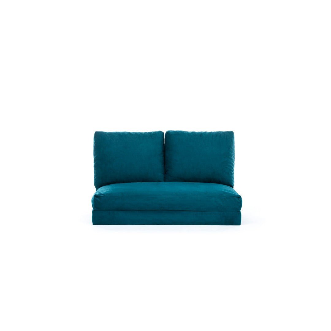 2-seater sofa bed taida petrol green