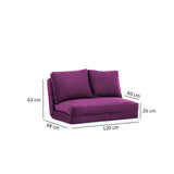 2-seater sofa bed Taida Purple