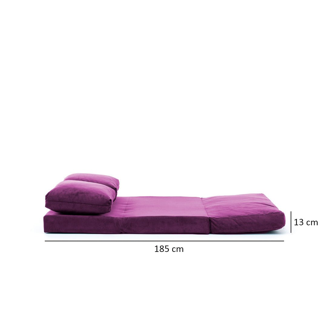 2-seater sofa bed Taida Purple