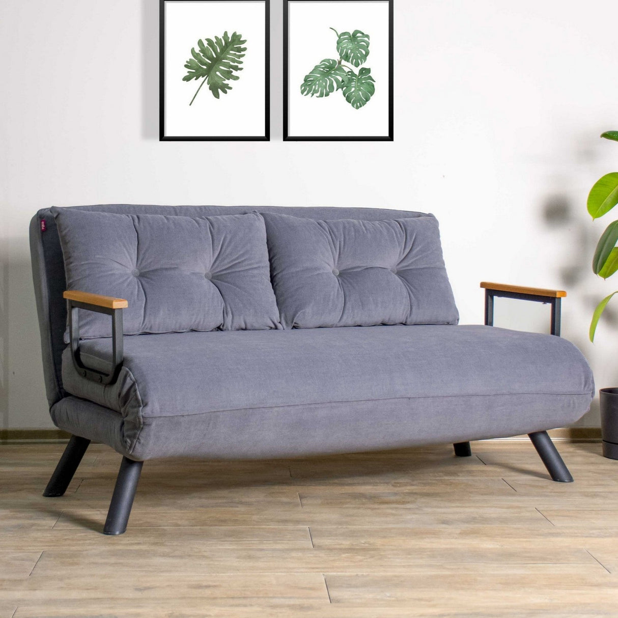 2-seater sofa bed Sando Gray