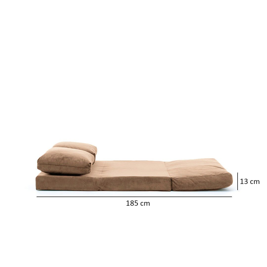 2-seater sofa bed taida light brown