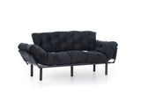 3-seater sofa bed Nitta Triple Black