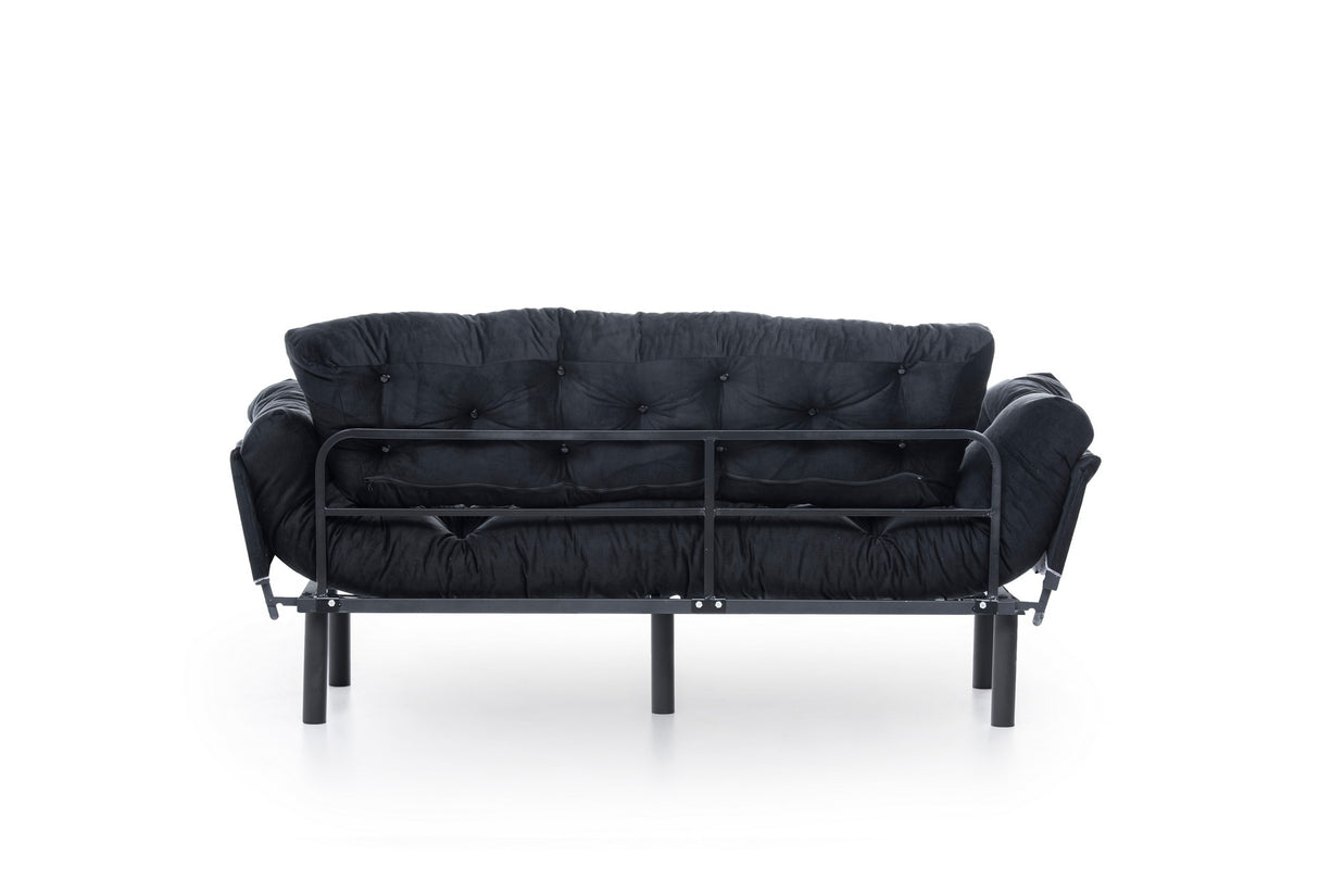 3-seater sofa bed Nitta Triple Black