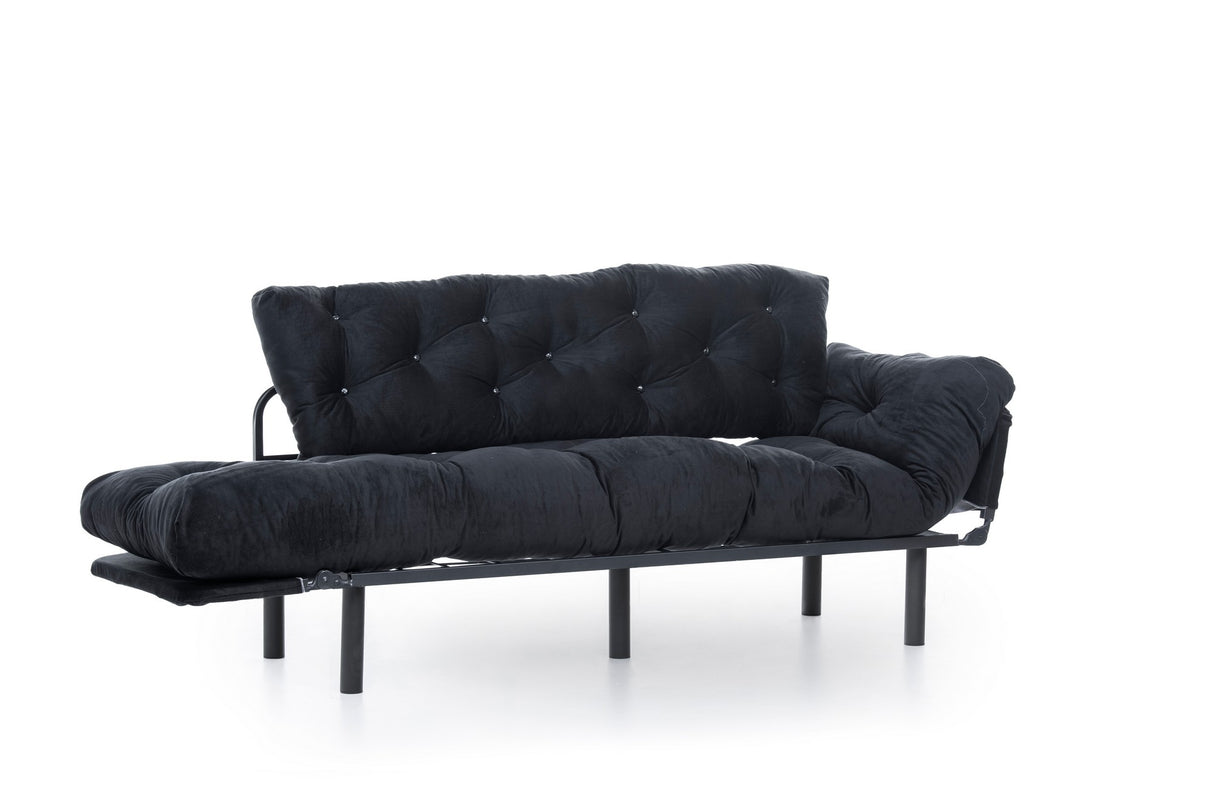 3-seater sofa bed Nitta Triple Black