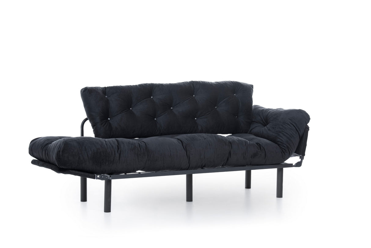 3-seater sofa bed Nitta Triple Black