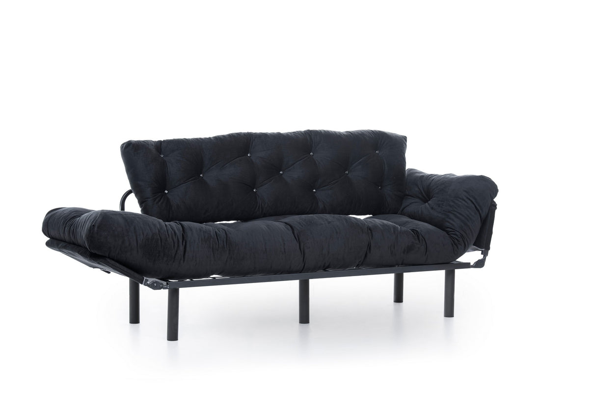 3-seater sofa bed Nitta Triple Black