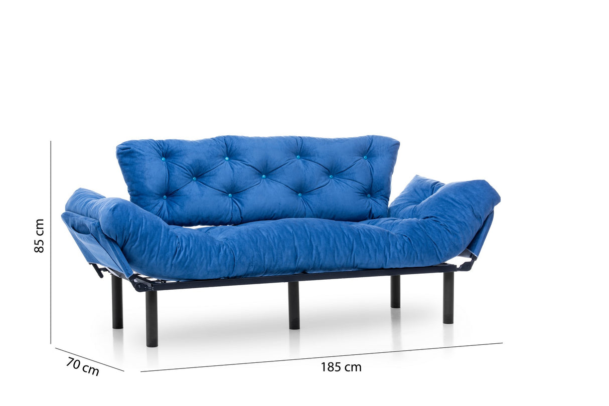 3-seater sofa bed Nitta Triple Blauw